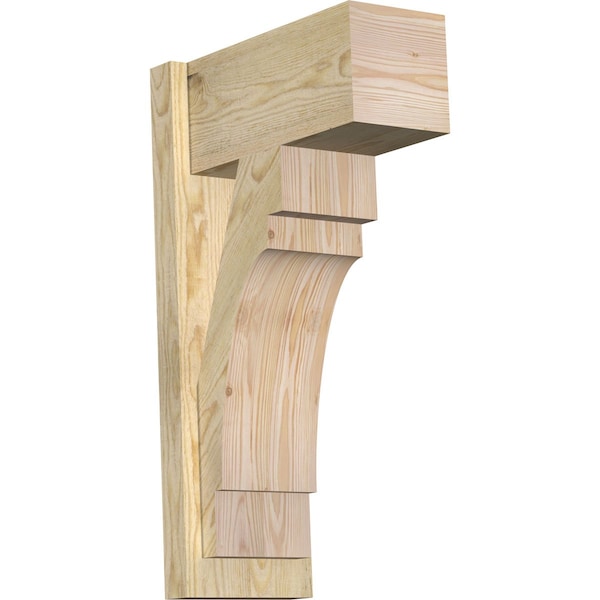 Ekena Millwork Merced Block Rough Sawn Outlooker, Douglas Fir, 8"W x 16"D x 28"H OUT08X16X28MRC05RDF - main